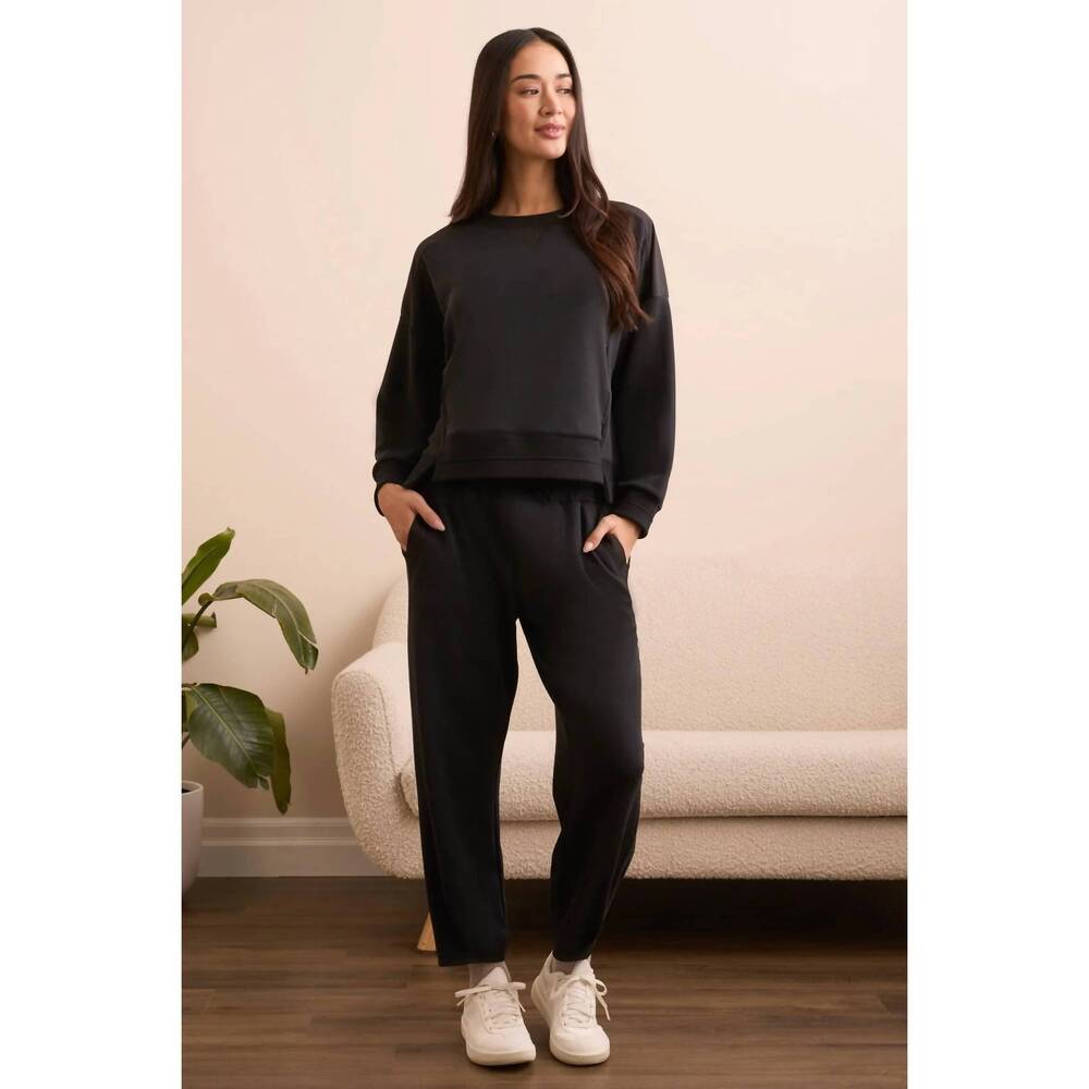NEW TRIBAL butter soft sand wash jogger in black